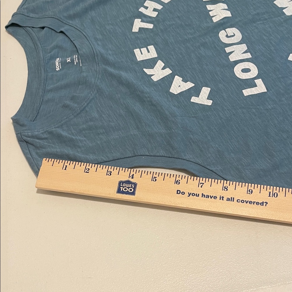 NWOT Dark Teal Muscle Tank White lettering Cotton women Summer Fun Cover Up XL - Picture 4 of 7